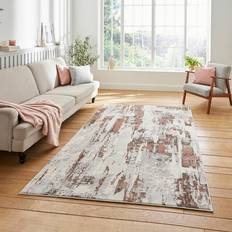 Think Rugs Apollo GR579 Modern Abstract High Grey, Pink