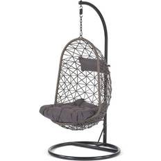 Grey Outdoor Hanging Chairs Suntime Rattan Egg Swing