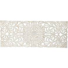 Dkd Home Decor White Golden Mirror MDF Headboard