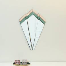 Melody Maison & Pink Glass Art Deco Fan Wall Mirror