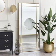 Mirrors Melody Maison Large Gold Deco Wall Mirror 80x180cm