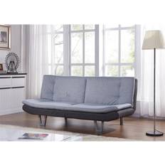 Grey Sofas HOME DETAIL Faux Leather Base Charcoal & White Sofa 183cm 3 Seater
