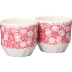 Porcelain - Red Egg Cups Arabia Huvila Egg Cup 2pcs