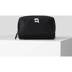 Karl Lagerfeld Toiletry Bags & Cosmetic Bags Karl Lagerfeld K/ikonik Nylon Cosmetics Case, Woman, Black, Size: One size