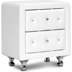 Baxton Studio Interiors BBT3084-White-NS Stella Bedside Table