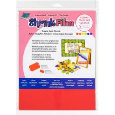 Red Scrapbooking Grafix Shrink Film 8.5 X11 6/PkgRed Yellow Purple Blue Orange Green