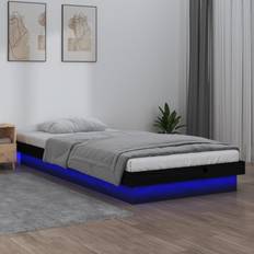 vidaXL black, 90 Solid Bed Frame