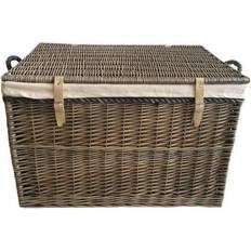 Grey Baskets Large Antique Wash Storage Wicker Basket