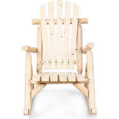 Gymax Solid Wood Rocking Chair