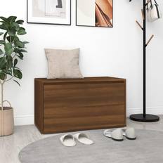 vidaXL brown oak Hall Storage Bench