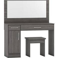Retractable Drawers Dressing Tables SECONIQUE Nevada Vanity Dressing Table 40x108cm