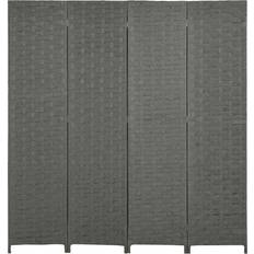 Room Dividers Homcom 4-Panel Folding Wave Room Divider