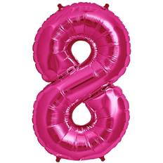 Birthdays Animal & Character Balloons Horror-Shop Folienballon Zahl 8 Pink Partydeko kaufen