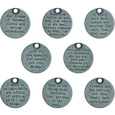 Grey Wall Decor Advantus Tim Holtz Idea ology 8 pk Metal Tokens Quote Wall Decor