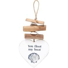Something Different You Float My Boat Driftwood and MDF Hanging Heart Sign Wall Decor