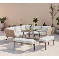 Furniturebox Seychelles Outdoor Lounge Set, 1 Table incl. 2 Sofas