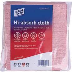 Robert Scott Hi-Absorb Microfibre Cloth Red Pack of 5 103986RED