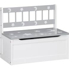 Qaba Toddler Toy Box Storage Bench with