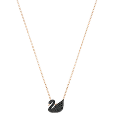 Swarovski Iconic Swan Pendant - Gold/Black