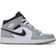 Nike Air Jordan 1 Mid GS - Light Smoke Grey/White/Anthracite