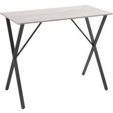 Black Bar Tables Homcom Modern White Bar Table 60x120cm