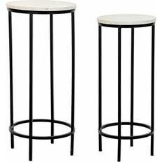 Dkd Home Decor Set of 2 Black Nesting Table