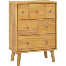 vidaXL Solid Wood Teak Chest of Drawer