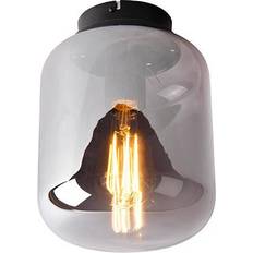 QAZQA black with smoke glass Bliss Ceiling Flush Light