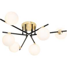 QAZQA glass 6 Lynn Ceiling Flush Light