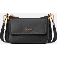 Kate Spade Crossbody Bags Kate Spade Womens Black Brand-plaque Leather Cross-body bag