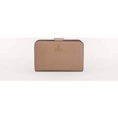 Furla Compact Wallet M Greige Beige Grained Calf Leather Female