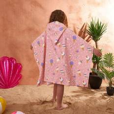 Dreamscene Ice Cream Kids Hooded Poncho Towel