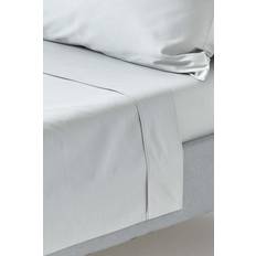 Homescapes Single, 200 Thread Count Bed Sheet Silver, Grey