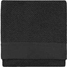 Furn Textured Weave Oxford Panel Hand Guest Towel Black