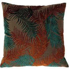 Paoletti Palm Grove Velvet Jacquard Complete Decoration Pillows Orange, Multicolour (50x50cm)