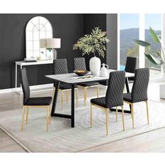 Furniturebox Carson Dining Set 90x160cm 7pcs