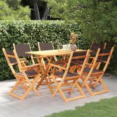 vidaXL Outdoor Eucalyptus Patio Dining Set