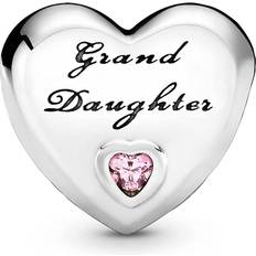 Women Charms & Pendants Pandora Granddaughter Heart Charm - Silver/Pink