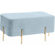 Dkd Home Decor Golden Metal Sky Sponge Settee Bench