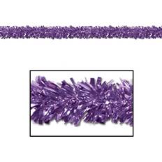 Beistle 6-ply Fr Metallic Festooning Garland 4" X 15' Purple 12 Pack