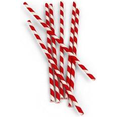 Kikkerland Retro Red Striped Paper Drinking Straws Cocktails Biodegradable 144PK