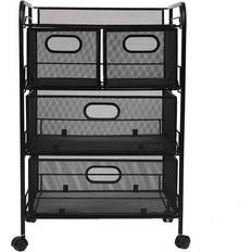 Mind Reader 4-Drawer Mobile Utility Cart with Wheels