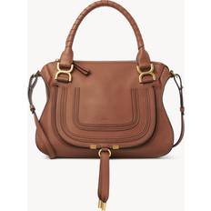 Chloé Brown Marcie Double Shoulder Bag 25M Tan UNI