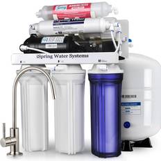 iSpring Water Systems Maximum Performance Under Sink Reverse Osmosis Filtration with Booster Pump and Alkaline White