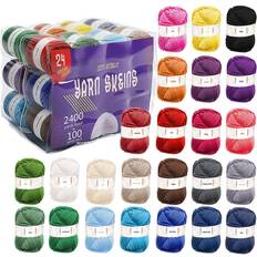 Hearth & Harbor Craft Kits Acrylic 24-Piece Yarn Skein Pack