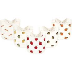 Touched By Nature Bibs Fruits White Fruit & Veggie Five-Piece Bib Set