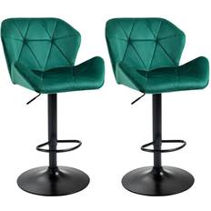 2 Seater - Green Furniture Homcom Luxurious Bar Stool 117cm 2pcs