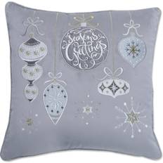 Pillow Perfect Velvet Ornaments 17-inch Complete Decoration Pillows Gray, White