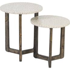 BigBuy Home Side of pearl Small Table 40x40cm