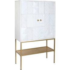 Dkd Home Decor Golden Metal White Mango wood 91 Sideboard